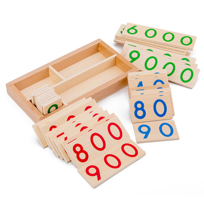 Montessori Kids Wooden Counting Cards 1-9999
