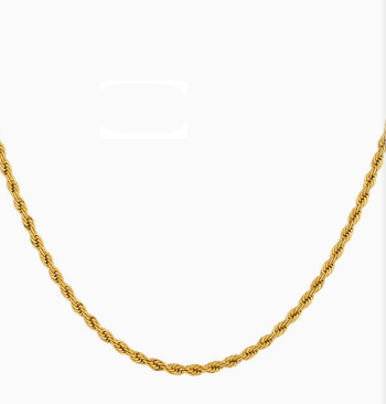 Elegant 18K Gold-Plated Titanium Steel Twist Necklace