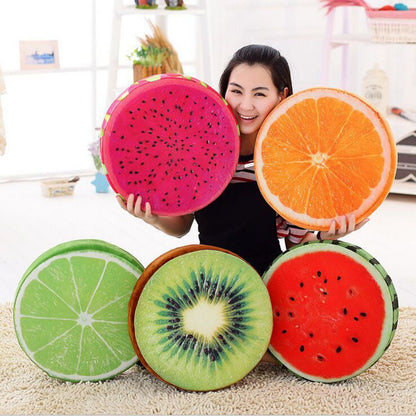 Vibrant Kiwi & Watermelon Design Comfort Cushion
