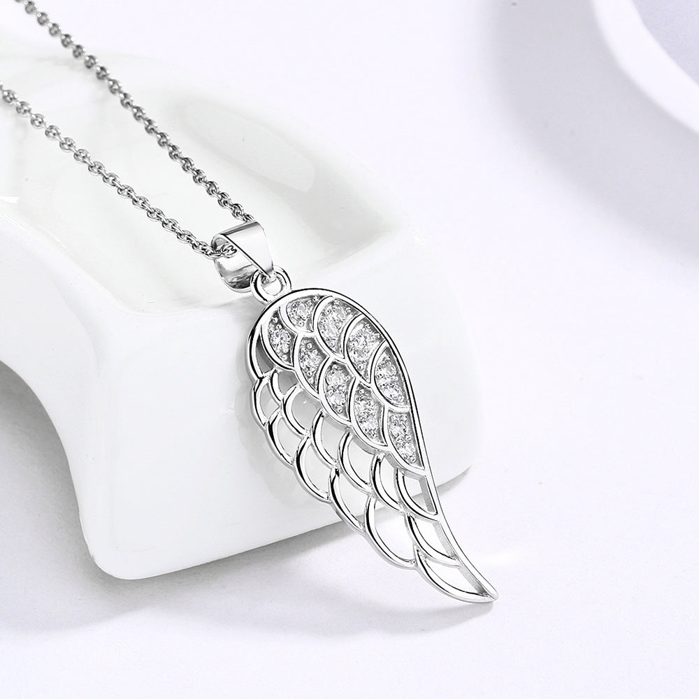 Elegant Sterling Silver Wings of Freedom Necklace