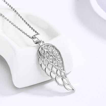 Elegant Sterling Silver Wings of Freedom Necklace