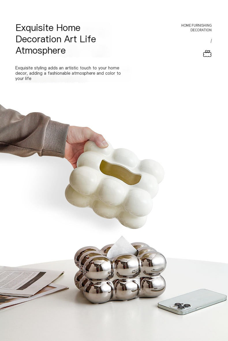 Elegant Nordic Ceramic Tissue Holder