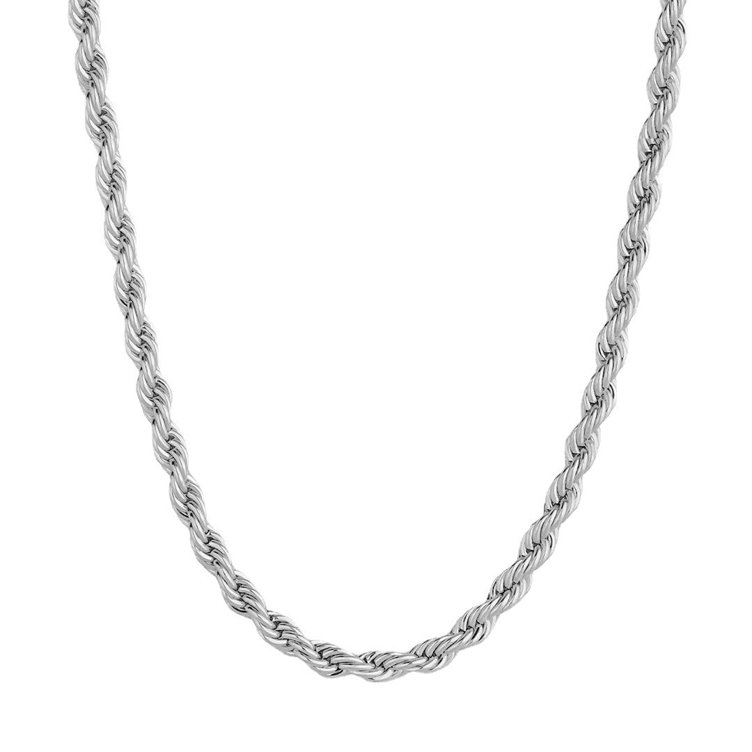 Elegant 18K Gold-Plated Titanium Steel Twist Necklace