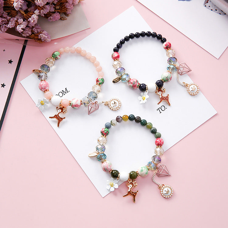 Elegant Pearl and Glass Bead Symphony Bracelet