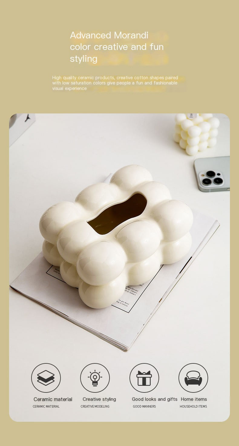 Elegant Nordic Ceramic Tissue Holder
