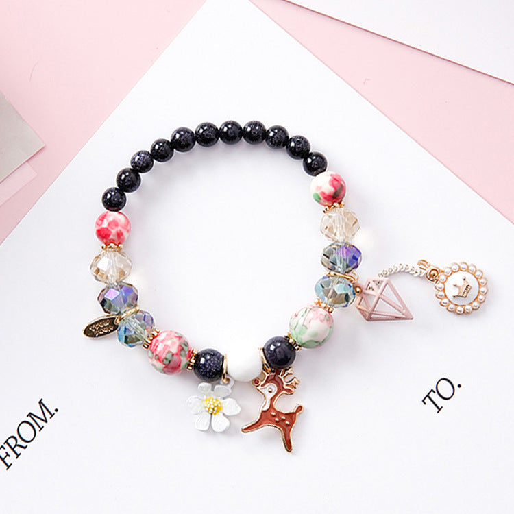 Elegant Pearl and Glass Bead Symphony Bracelet