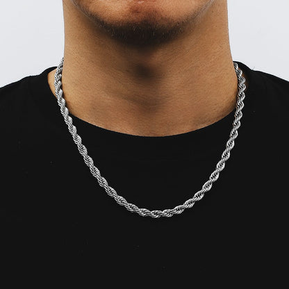 Elegant 18K Gold-Plated Titanium Steel Twist Necklace