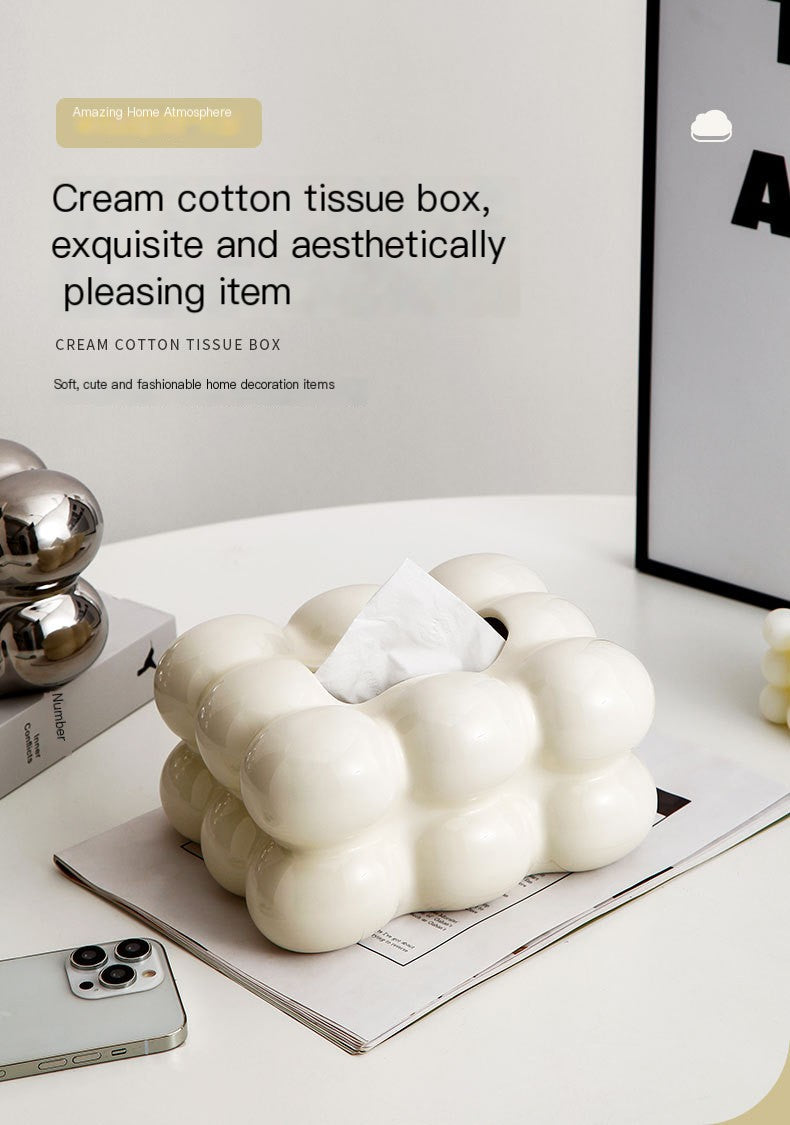 Elegant Nordic Ceramic Tissue Holder