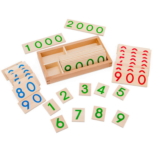 Montessori Kids Wooden Counting Cards 1-9999