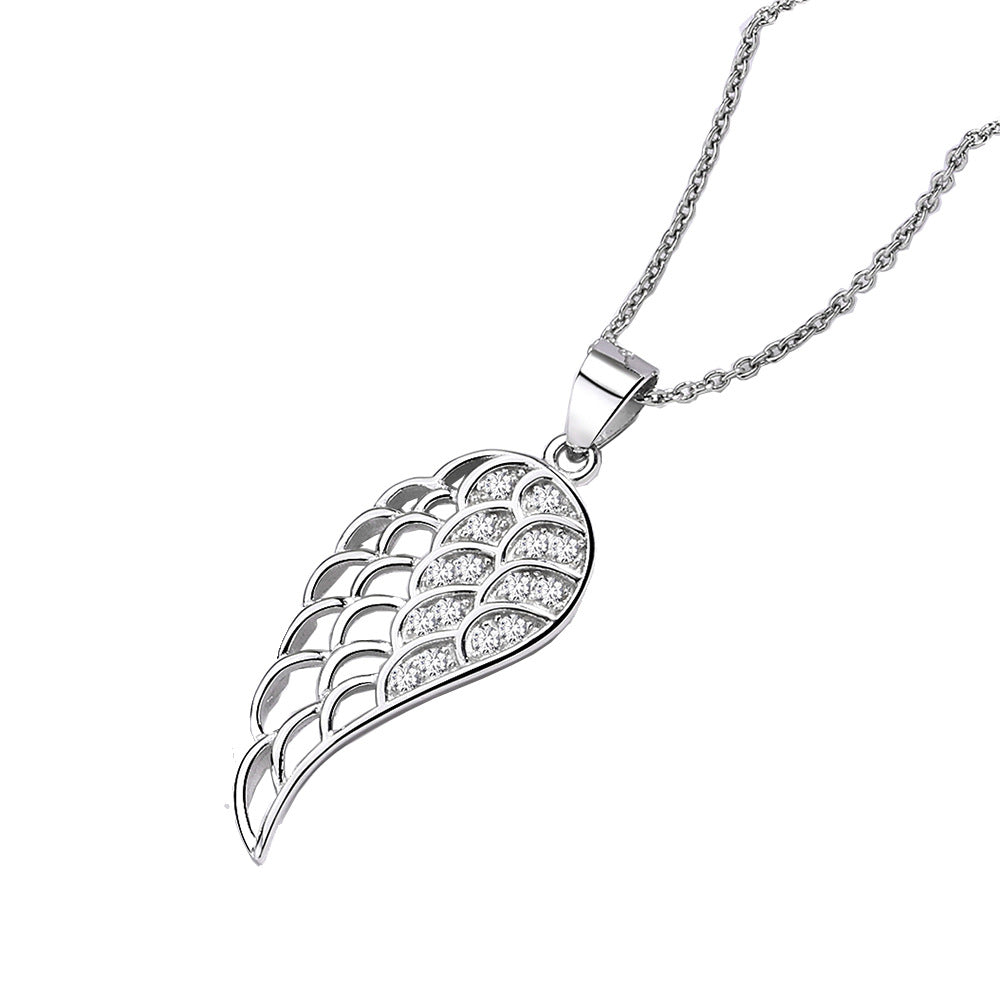 Elegant Sterling Silver Wings of Freedom Necklace