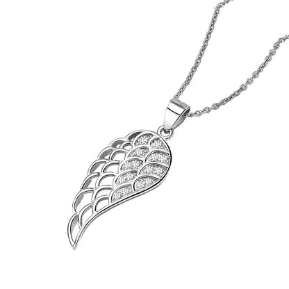 Elegant Sterling Silver Wings of Freedom Necklace