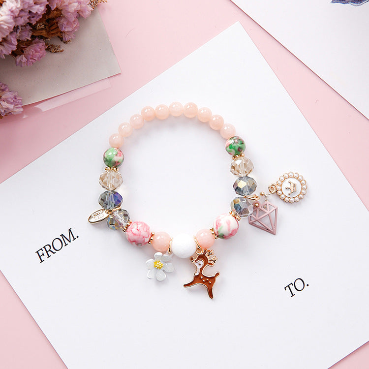 Elegant Pearl and Glass Bead Symphony Bracelet