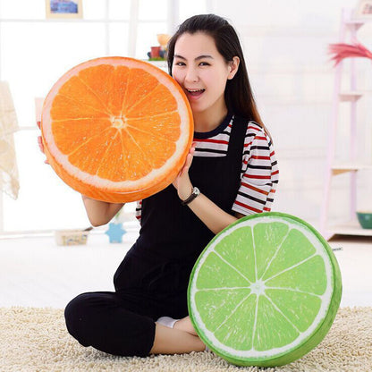 Vibrant Kiwi & Watermelon Design Comfort Cushion