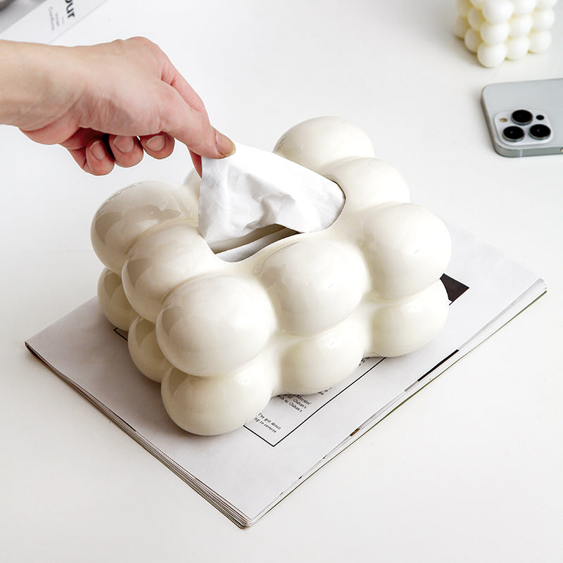 Elegant Nordic Ceramic Tissue Holder