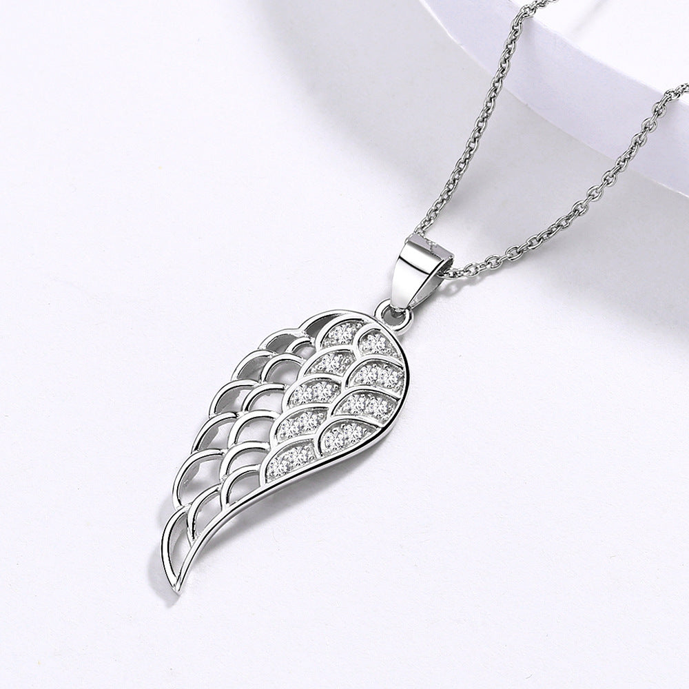 Elegant Sterling Silver Wings of Freedom Necklace