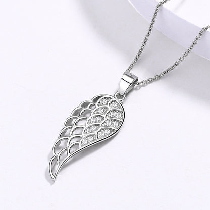 Elegant Sterling Silver Wings of Freedom Necklace
