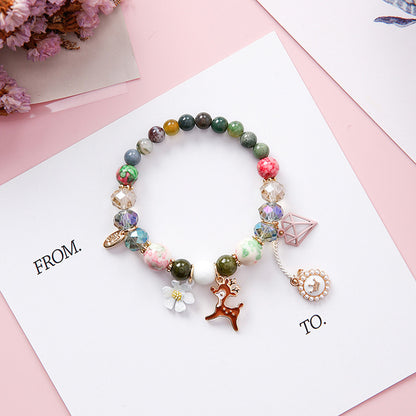 Elegant Pearl and Glass Bead Symphony Bracelet