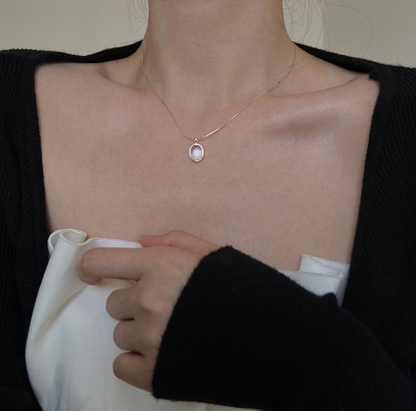 S925 Harmony Pearl Pendant Necklace