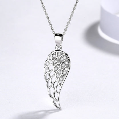 Elegant Sterling Silver Wings of Freedom Necklace