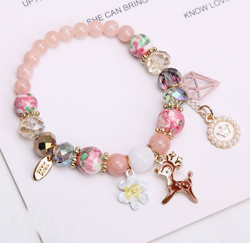 Elegant Pearl and Glass Bead Symphony Bracelet
