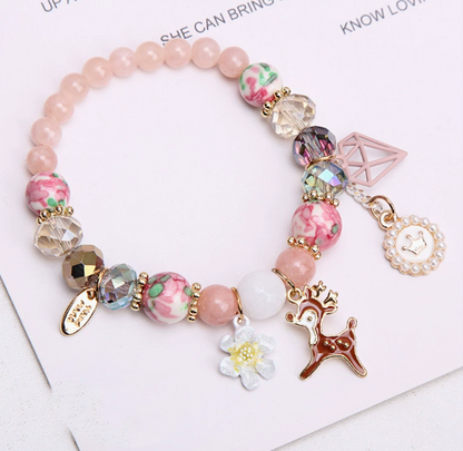 Elegant Pearl and Glass Bead Symphony Bracelet