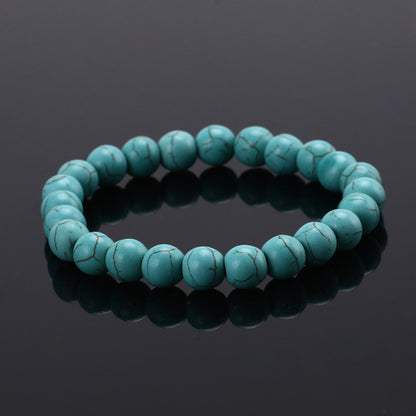 Volcanic Stone Elegance Bracelet with Tiger Eye Beads