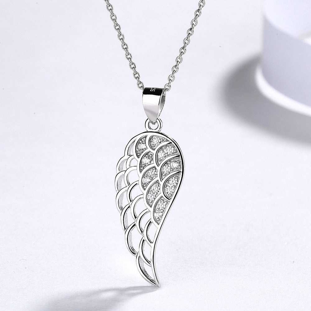 Elegant Sterling Silver Wings of Freedom Necklace